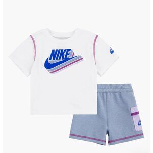 Swoosh Graphic T-Shirt & Knit Cargo Shorts Set